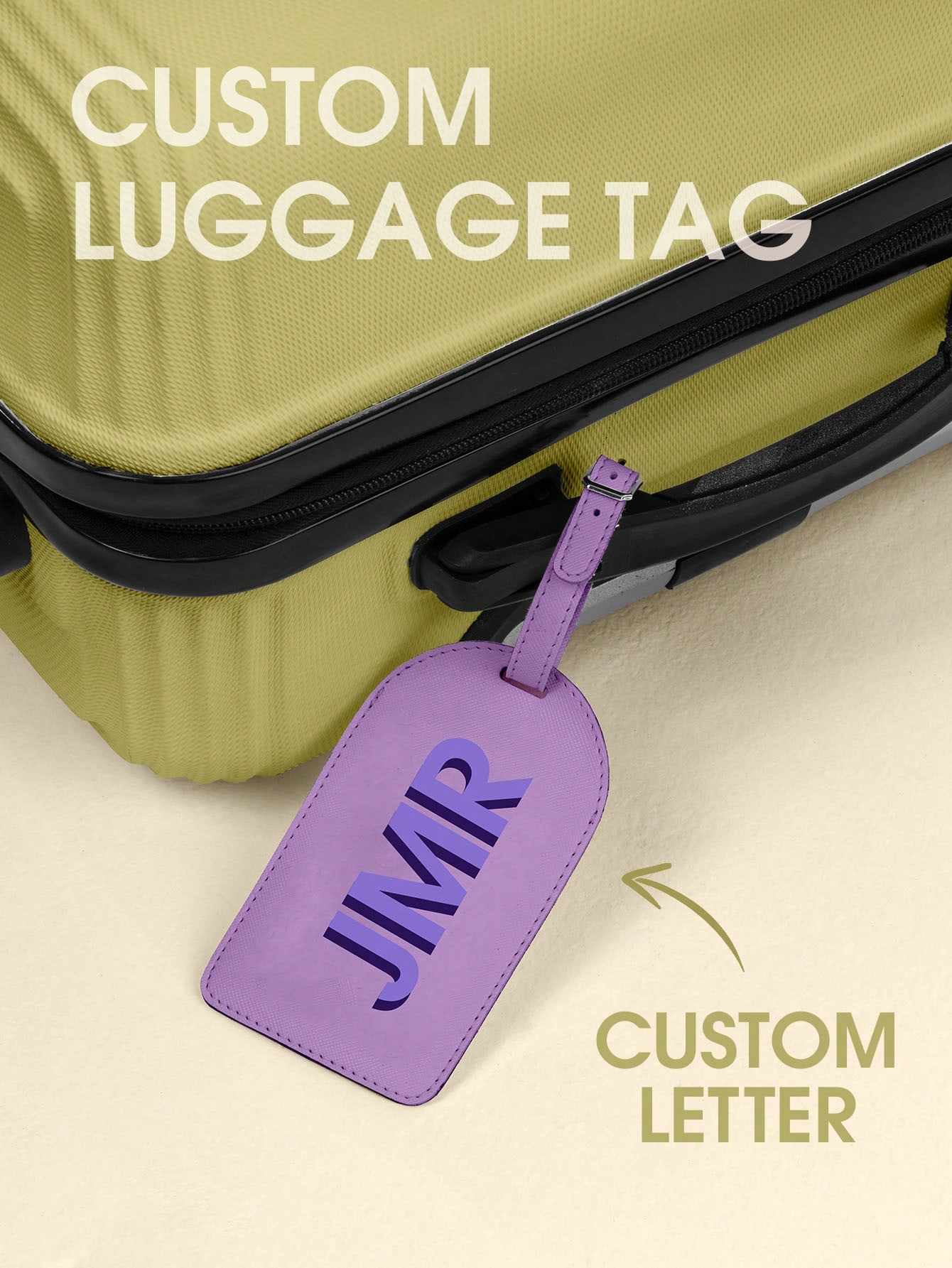 Women Bags Gift - Personalized Initial Luggage Tag Custom Letter