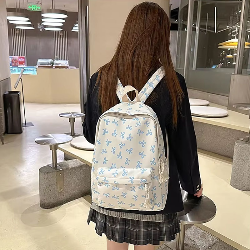Women Bags Gift - Women Floral Nylon Backpack 6 Colors
