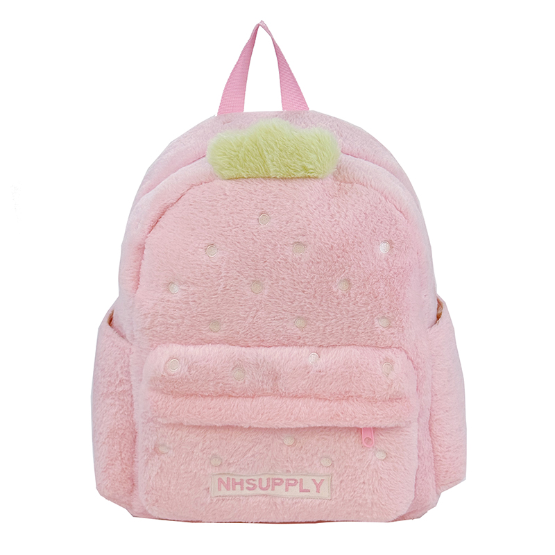 Women Bags In Sale - Plush Strawberry Classic Solid Color Sweet