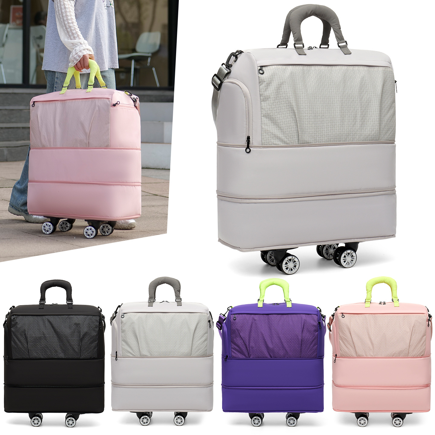 Women Bags Zadig - Unisex Travel Large Capacity Roller Luggage