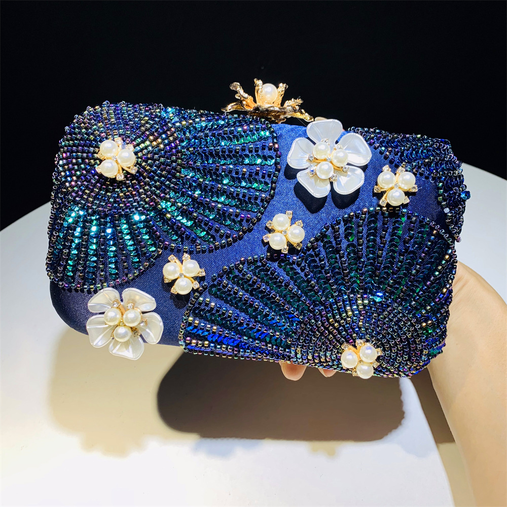 Evening Bag Beaded - Glitter Sequins Exquisite Clutch Purse Beads