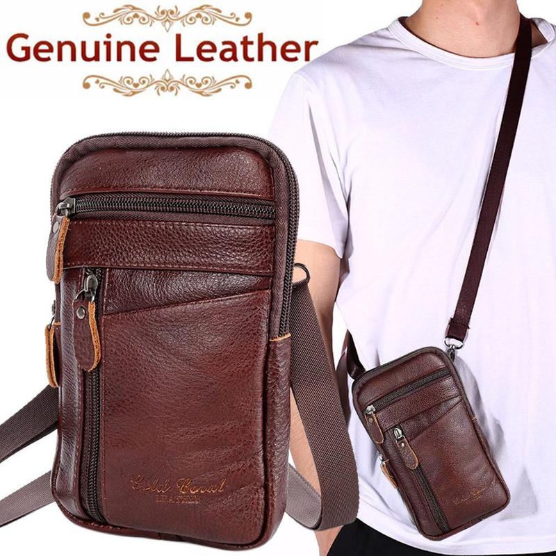 Saddle Bag Leather - Men Genuine Leather Bag Vertical Phone
