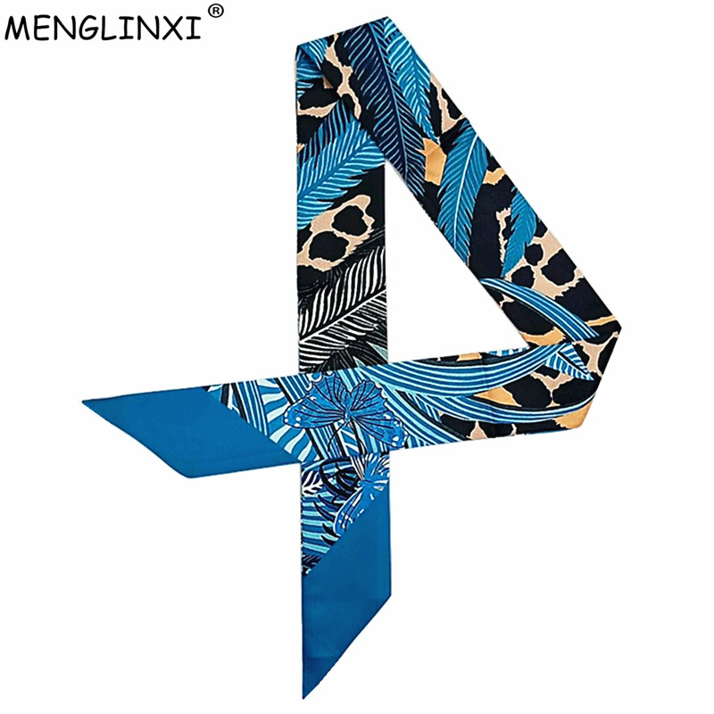 Women Bags Brands - Leopard Butterfly Print New Skinny Scarf