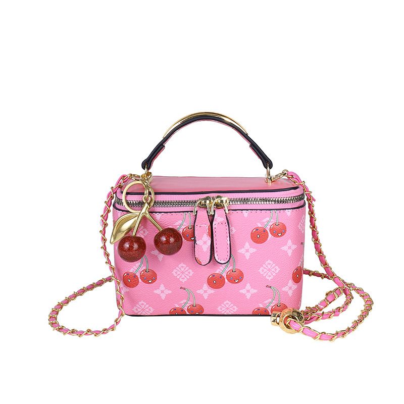 Women Bags Zadig - Cherry print mini square box bag