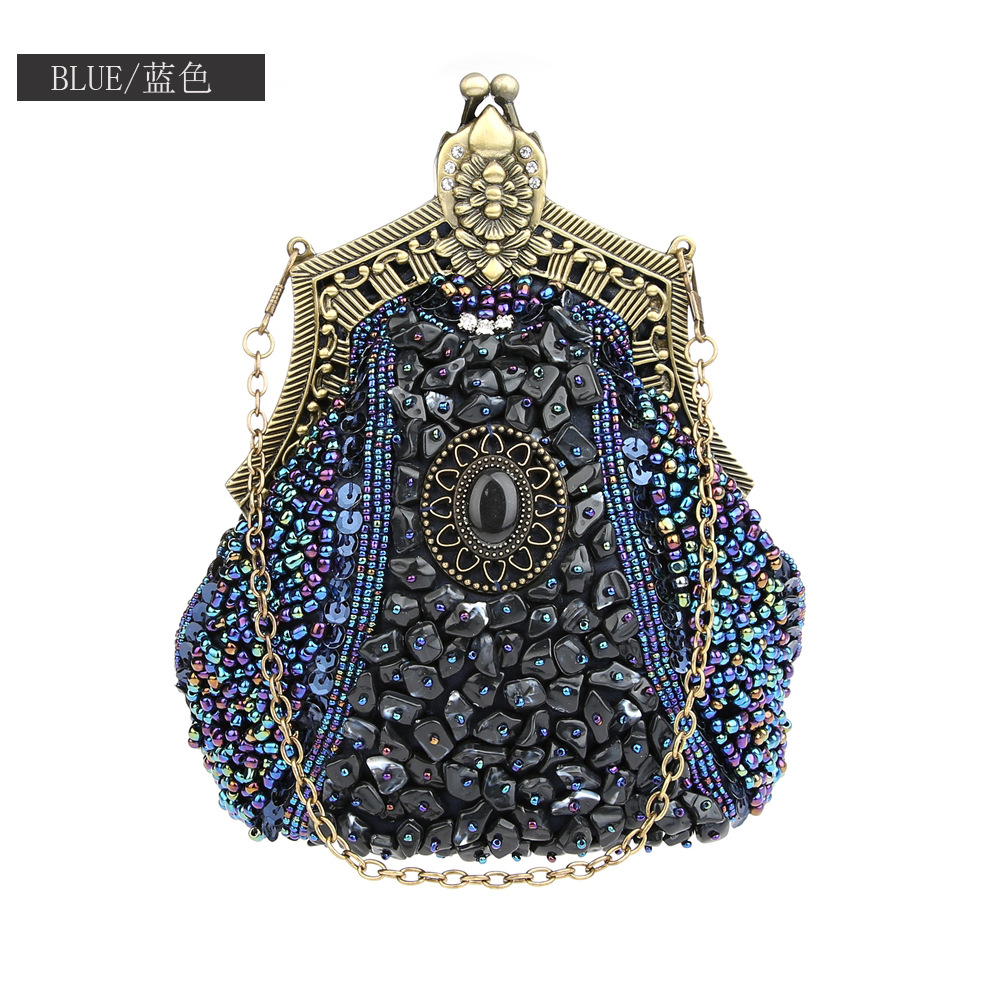 Evening Bag Beaded - Retro Fashion Pearl Sequin Beaded Clutches