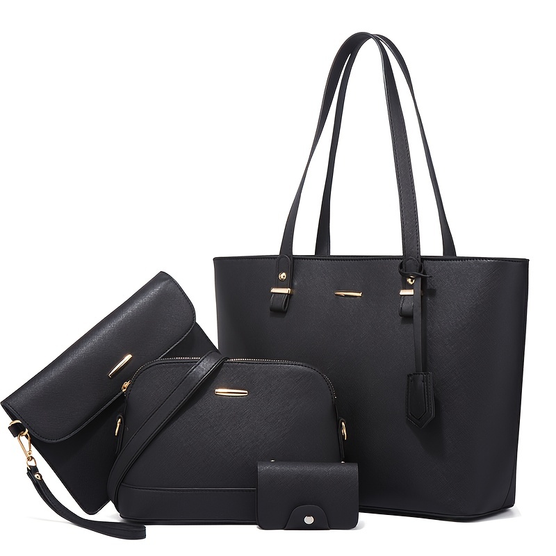 Women Bags Gift - 4pcs Fashion Women's Bag Sets Solid