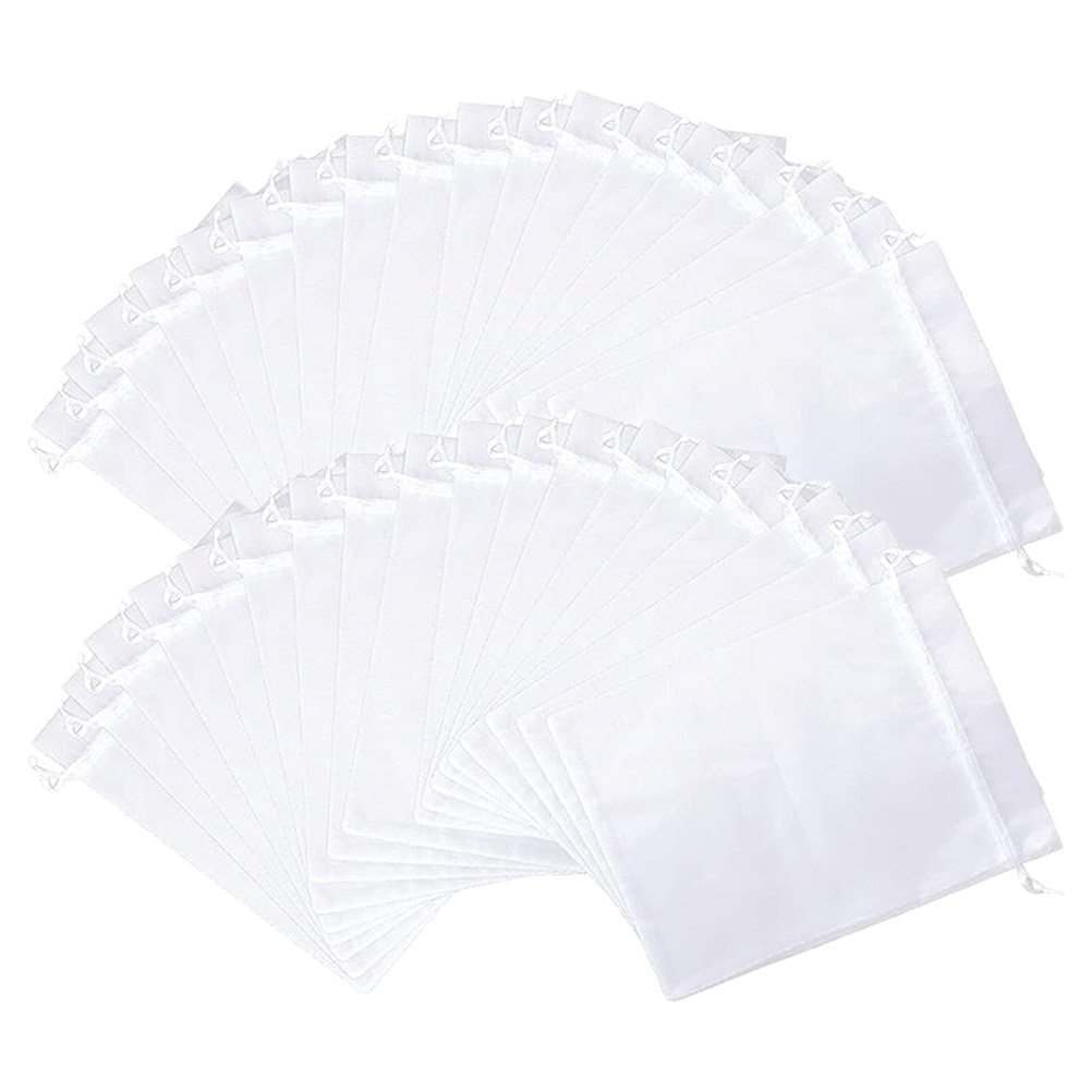 Mesh Net Bag - 50Pcs Fruit Protection Bags Mesh Drawstring