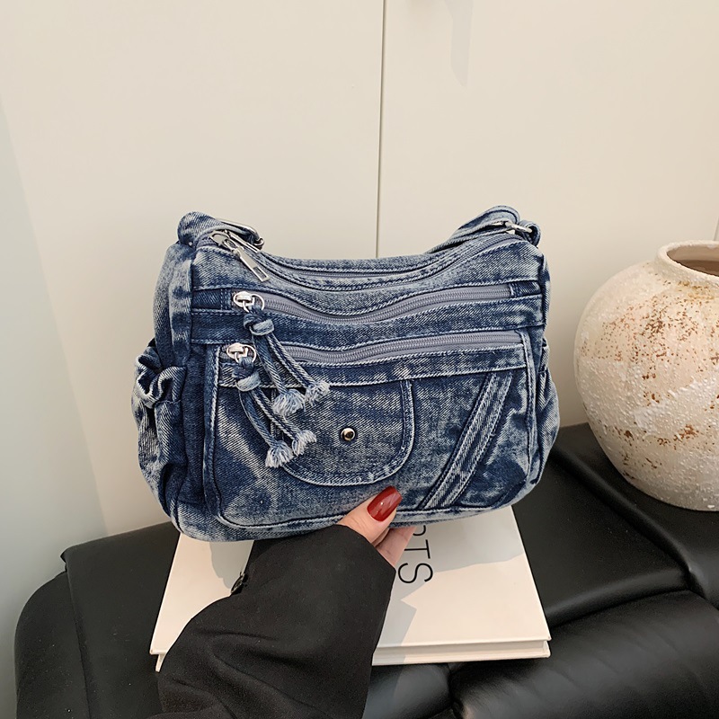 Street Style Retro Blue Denim  - Women Bags Zadig review and price