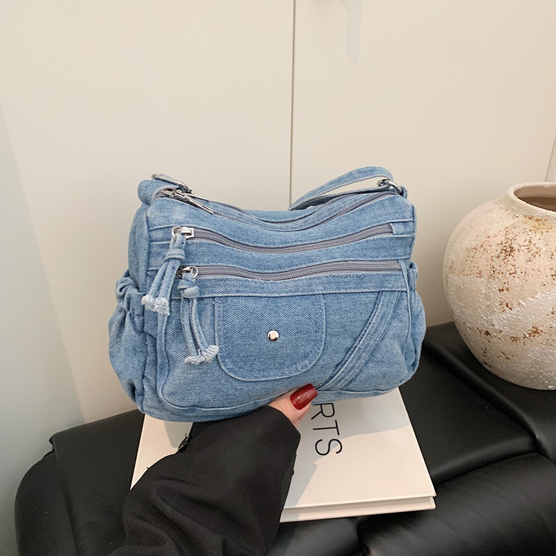 Street Style Retro Blue Denim  - Women Bags Zadig review and price