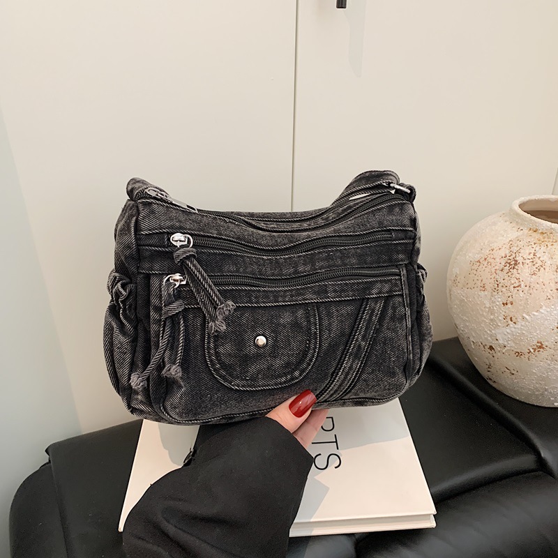 Street Style Retro Blue Denim  - Women Bags Zadig review and price