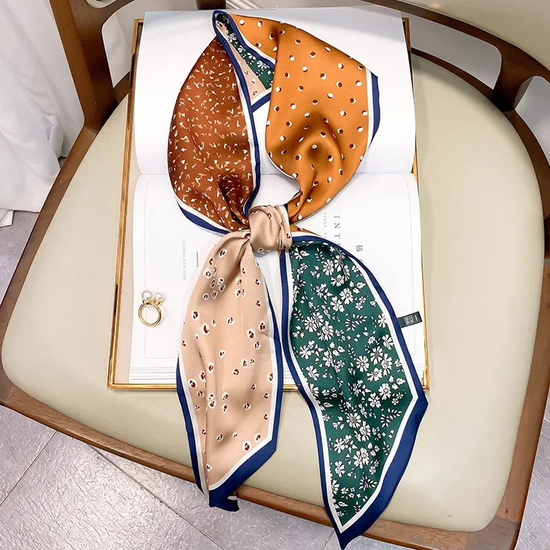 Design Print Skinny Scarf Plai - Women Bags Brands review and price