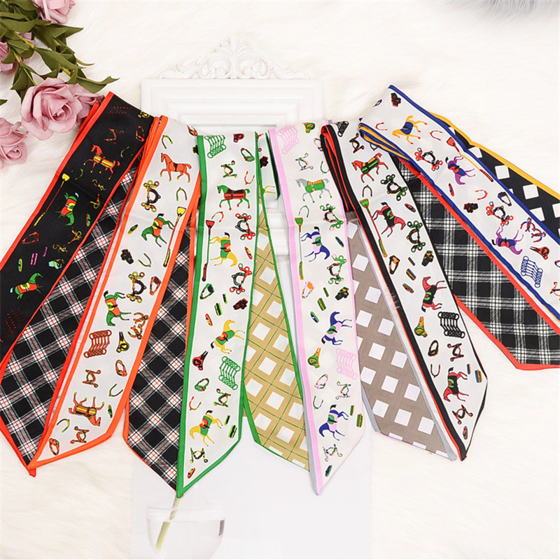 Horse Plaid Skinny Scarf Women - Women Bags Brands review and price