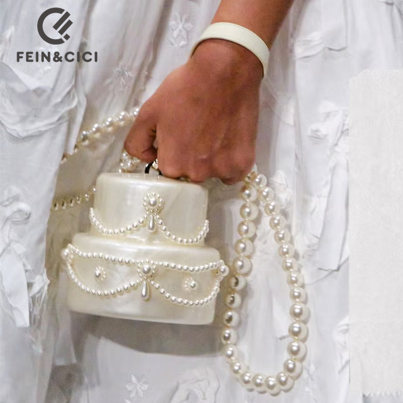 Cake shape clutch bag acrylic  - Evening Bag Beaded review and price