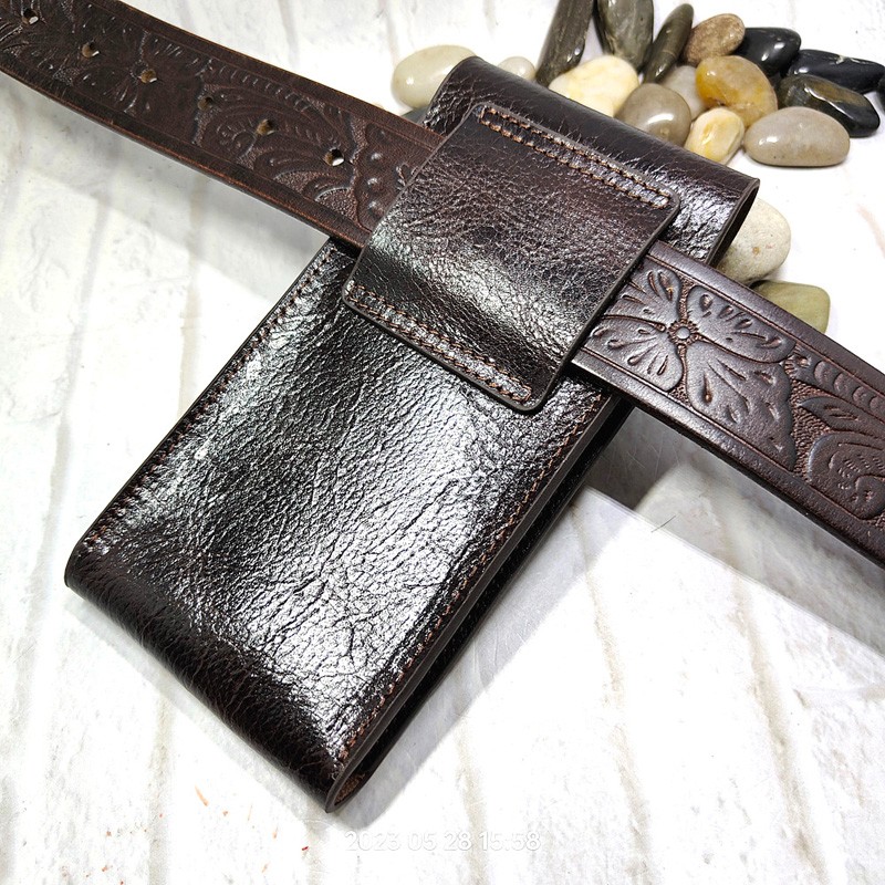 Mobile Phone Waist Bag Holster - Saddle Bag Leather review and price