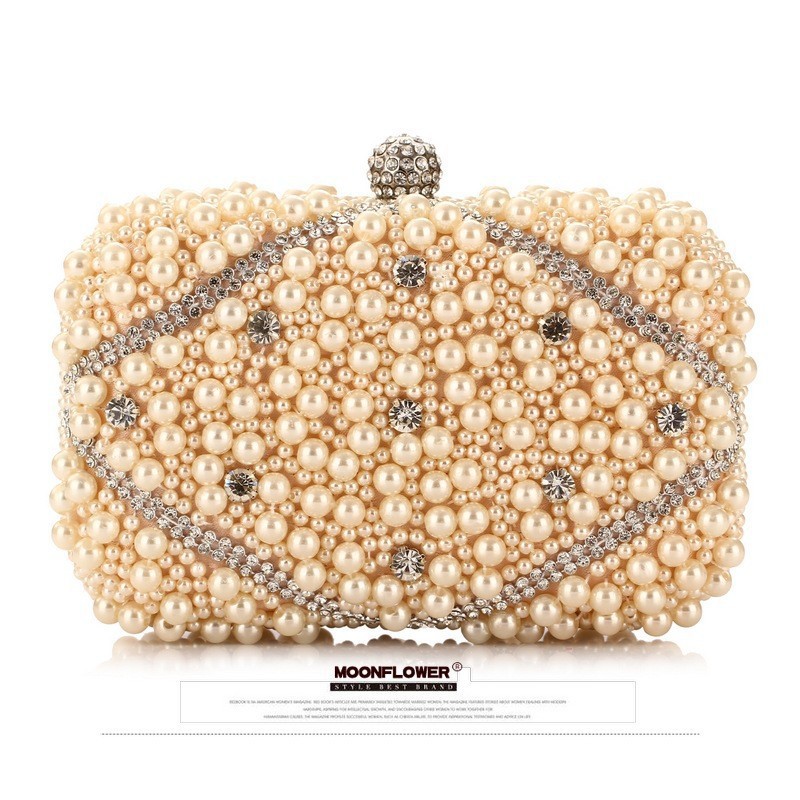 Luxury Crystals Beaded Pearl E - Evening Bag Beaded review and price
