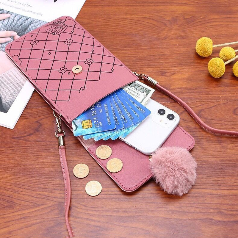 Cute Cartoon Pattern Touch-Scr - Women Bags Leather review and price
