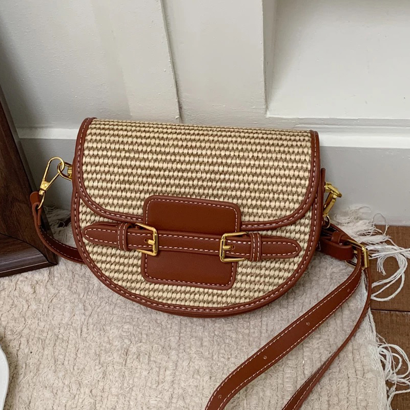 England Style Mini Straw Saddl - Saddle Bag Leather review and price