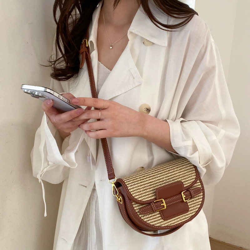 England Style Mini Straw Saddl - Saddle Bag Leather review and price