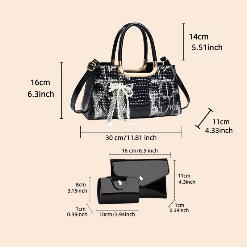Women's Handbag Set, Crocodile - Women Bags Gift review and price