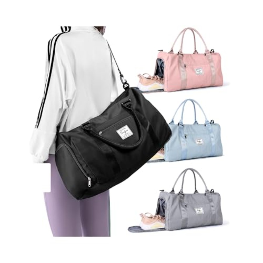 Small Black Sports Gym Duffel  - Women Bags Leather review and price
