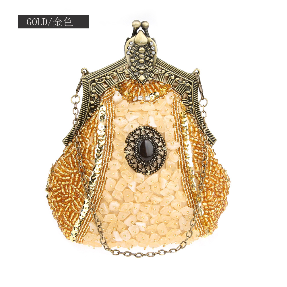 Retro Fashion Pearl Sequin Bea - Evening Bag Beaded review and price