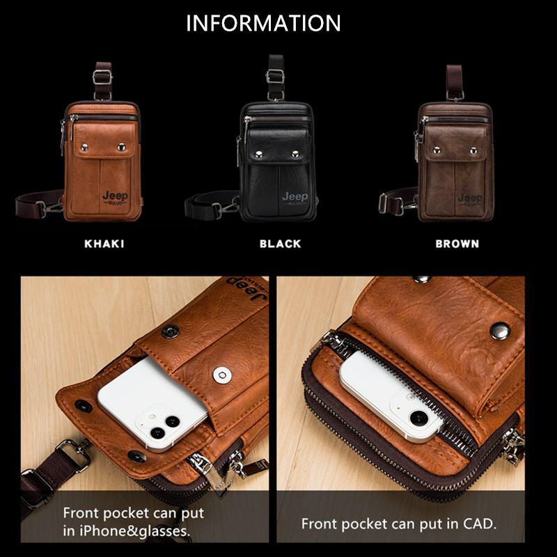 JEEP BULUO Small Multi-functio - Saddle Bag Leather review and price