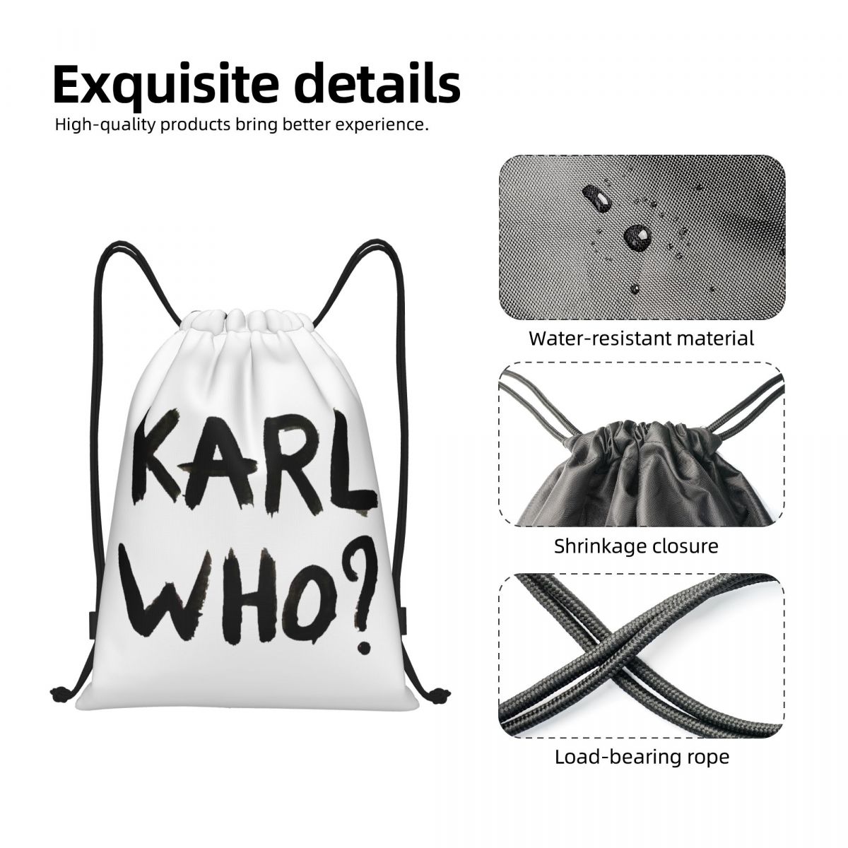Custom Karl Who Drawstring Bag - Women'S Karl Bags review and price