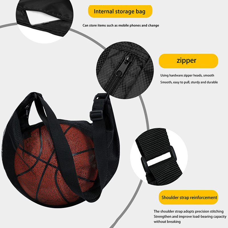 1PCS Single Ball Bag With Zipp - Mesh Net Bag review and price