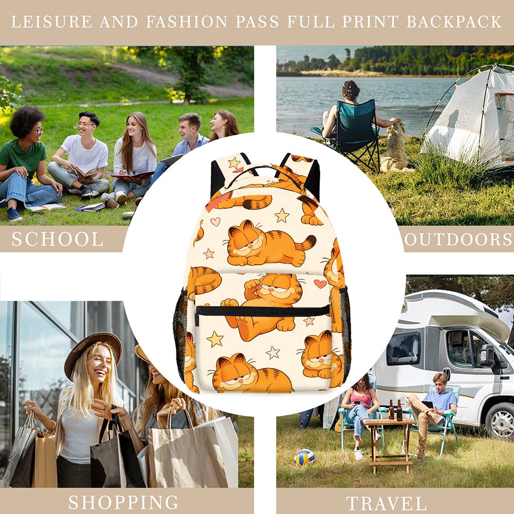 Funny Lazy Garfield Backpack S - Mesh Net Bag review and price